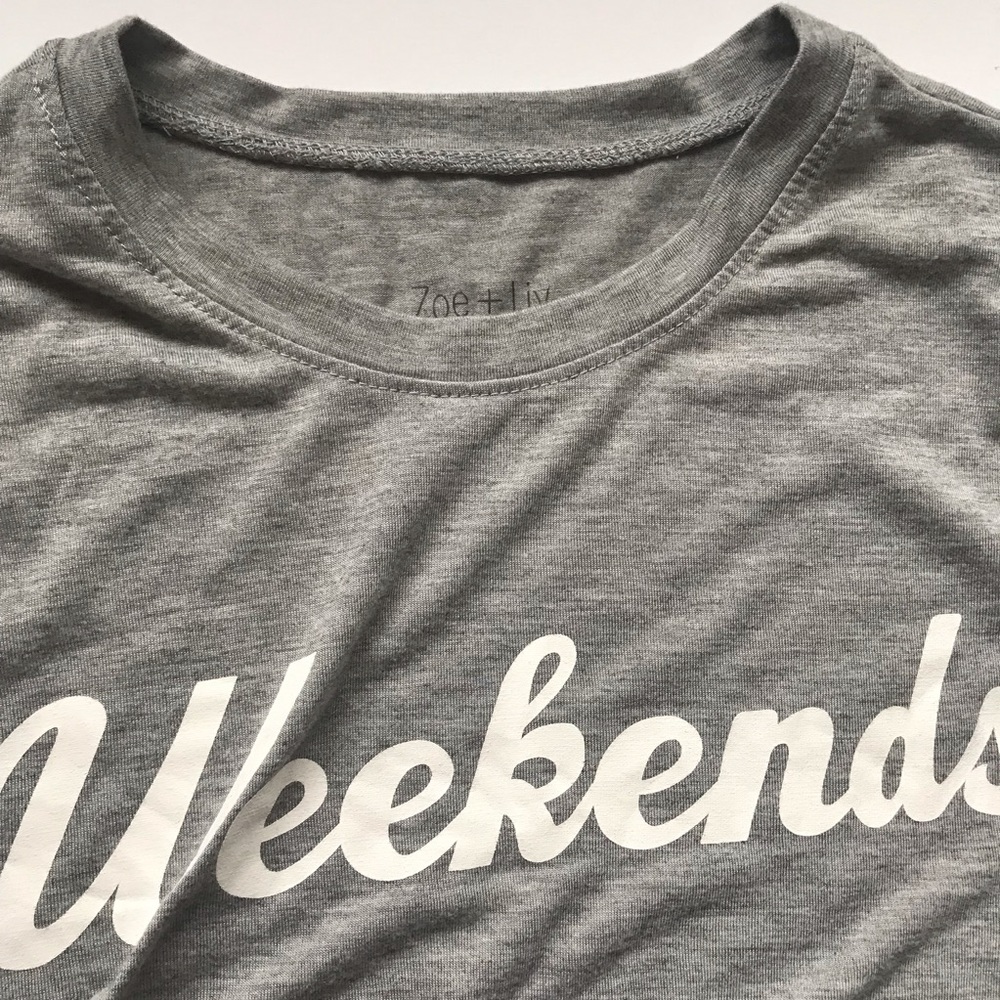 Zoe+ Liv Weekends graphic tee - Picture 4 of 5